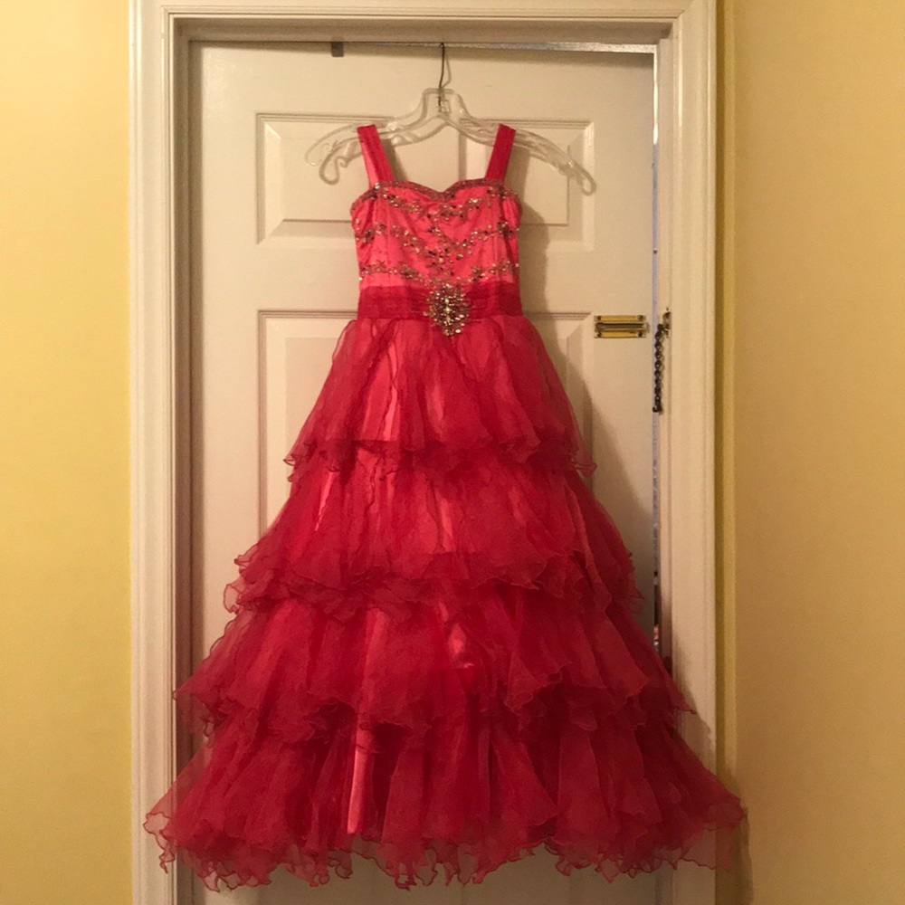 Hot pink formal gown for kids